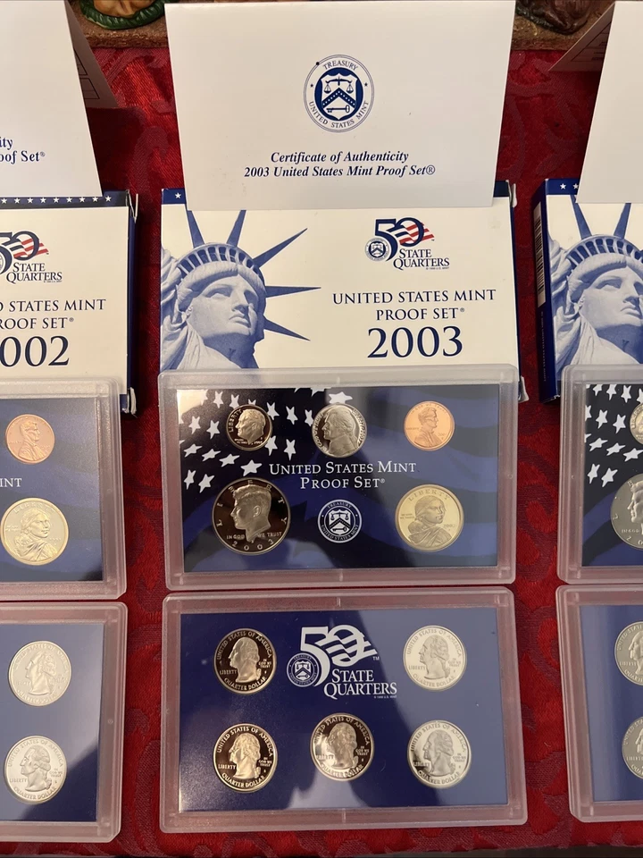 Estate Sale US Mint Proof Set 2000 2002 2003 2005 2006 + State Quarters 5 Sets - Image 4 of 4