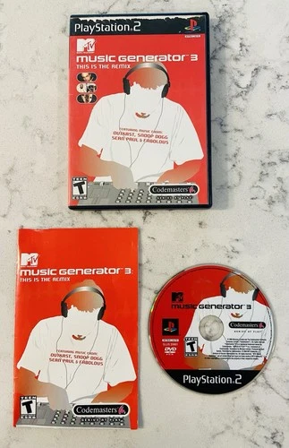 New ListingMTV Music Generator 3 This The Remix (PlayStation 2,2004) PS2 Complete Tested