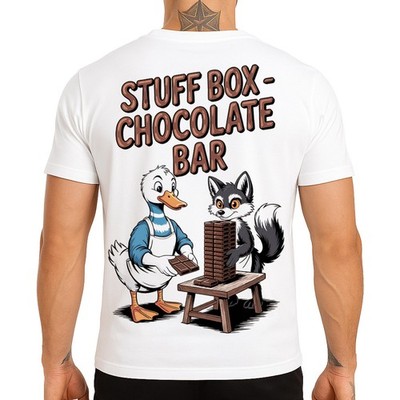 Stuff Box Herren Comic Style Shirt Chocolate Bar weiß kurzarm TShirt S-5XL