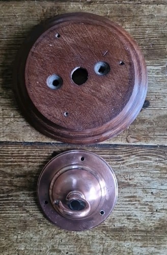 Vintage Kupfer Deckenleuchte Rose mit Haken für Kronleuchter Lampenschirm Ketten - Bild 5 von 8