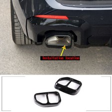 For BMW X3 X4 2022 Black Titanium Rear Exhaust Muffler Tail Tip Pipe Cover Parts