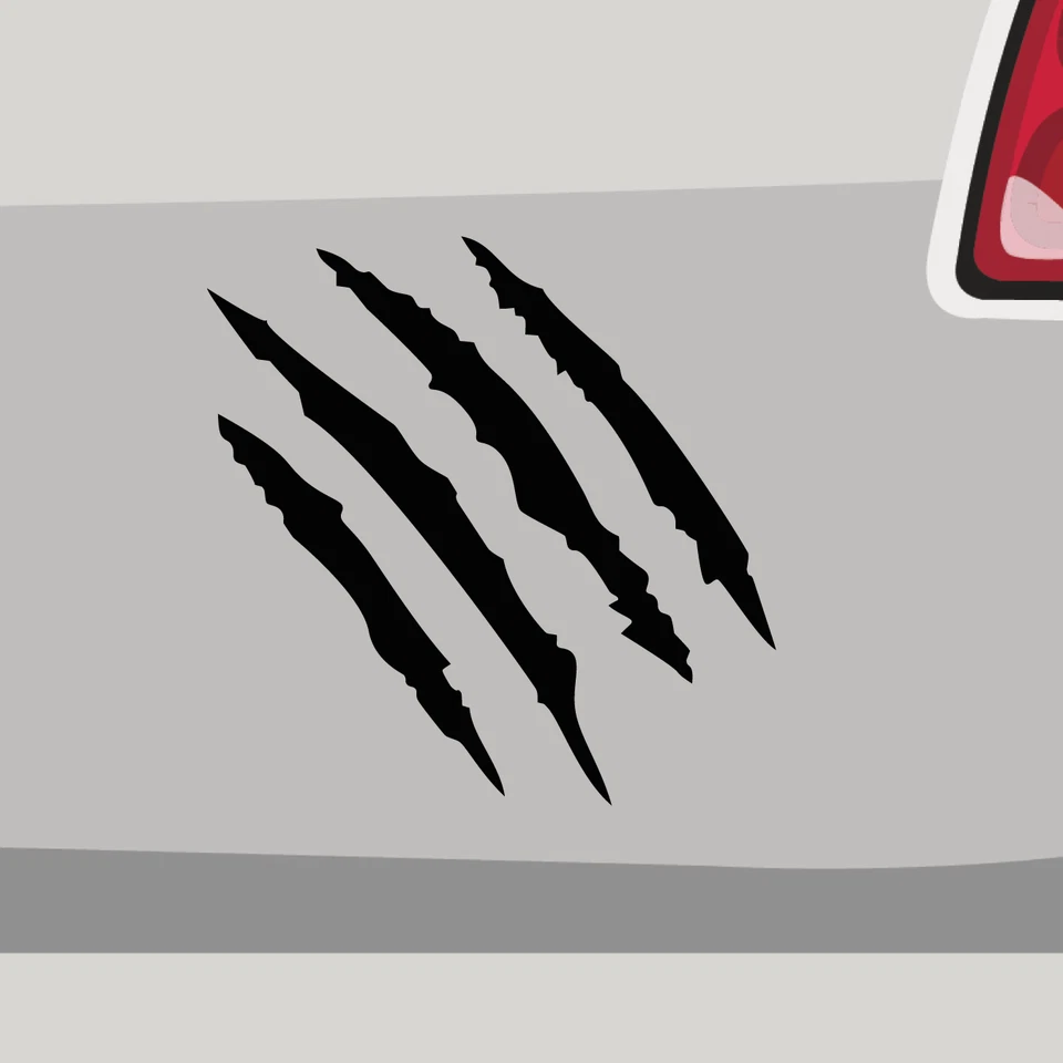 STICKERFREAKS Aufkleber vier Kratzer Tiger Katze Beast Sticker Kleber Auto Motorrad Fahrrad