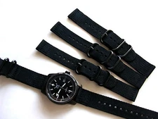 18mm Black 2pc D-Ring NATO g10 UTC PVD Nylon Military watch band strap IW SUISSE