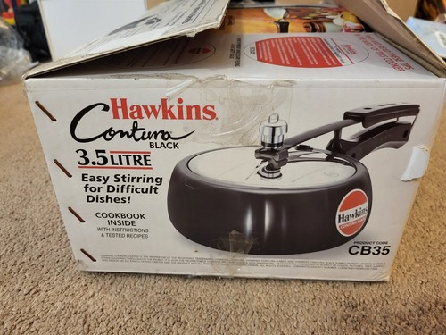 Olla a presión Hawkins Contura negra 3,5 litros cuerpo anodizado duro tapa SS - Imagen 7 de 8