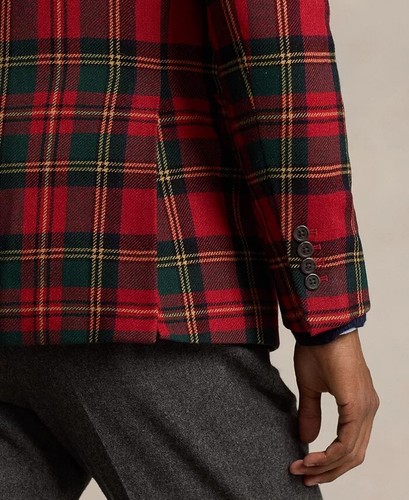 $498 Polo Ralph Lauren Wool Blend Scottish Tartan Plaid Sport Coat Blazer 38R - Picture 14 of 14