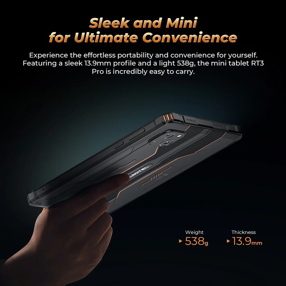 8" Oukitel RT3 Pro Ultradünn Mini Robustes Tablets 16GB+128GB Android 14 5150mAh - Bild 4 von 4