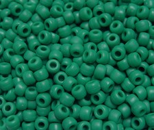 Flat Green 9x6mm Pony Beads made in USA 500pc for kids crafts jewelry