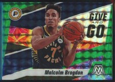 2019-20 Panini Mosaic Malcolm Brogdon Give and Go Green Prizm Indiana Pacers #14