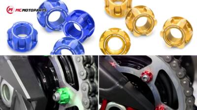 【nuts】 BLACK Aluminium Sprocket Nut Rear For Kawasaki ZX10R C1H-C2H 04-10