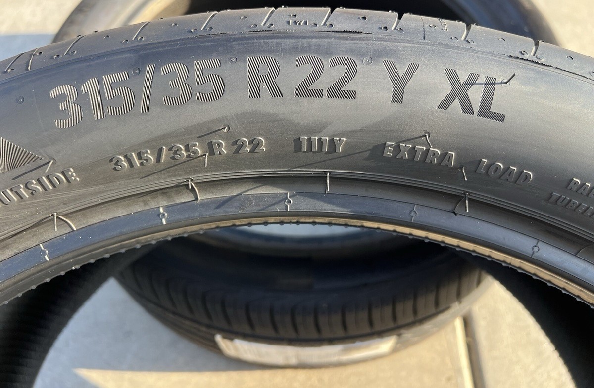 TWO BRAND NEW 315/35R22 Continental PremiumContact 6 SSR Run