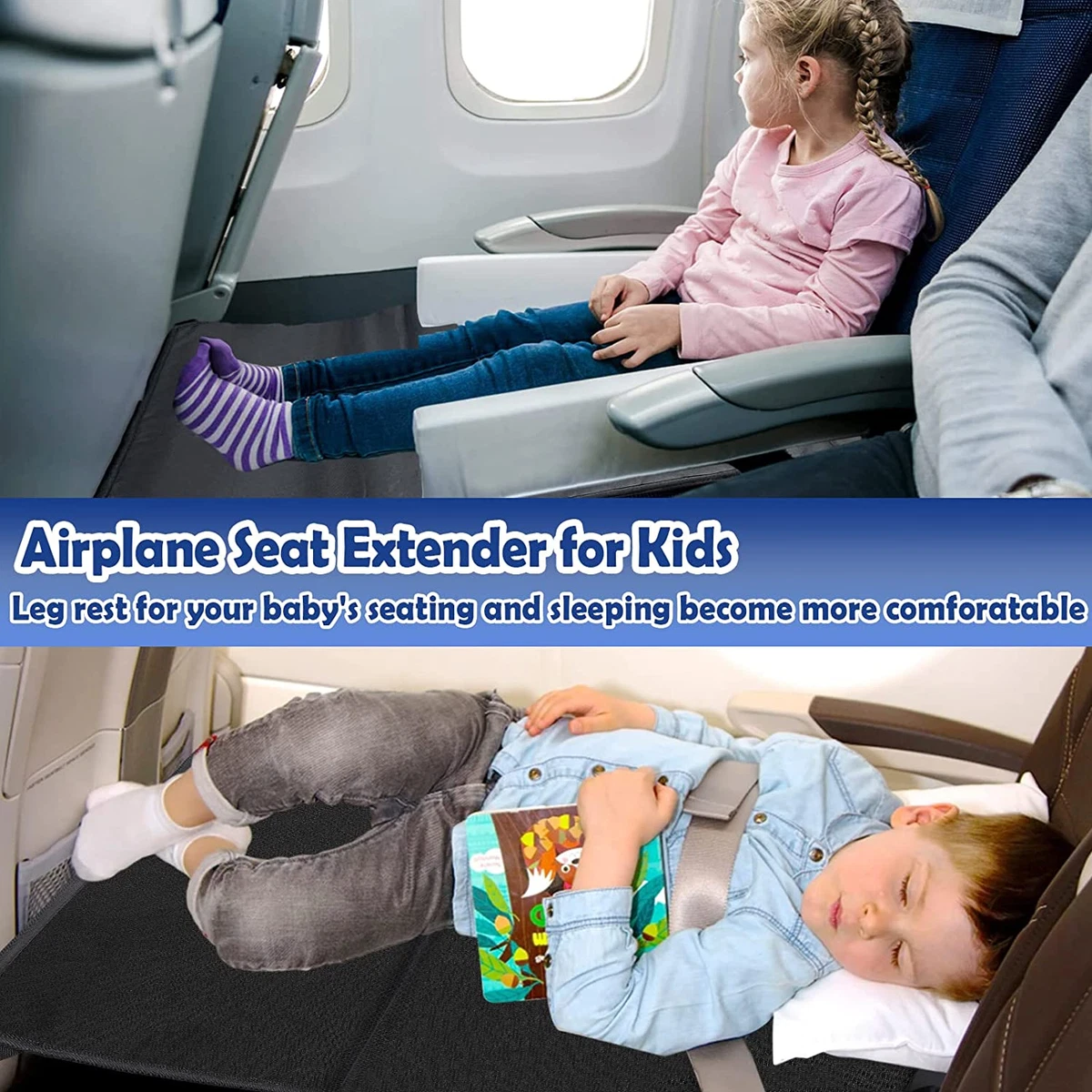 Airplane Bed for Toddler,Airplane Seat Extender for Kids,Airplane