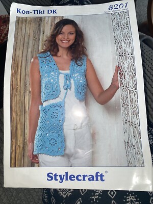Stylecraft Häkelanleitung 8201 für Damen Bolero und Tasche Verwendung DK Wolle