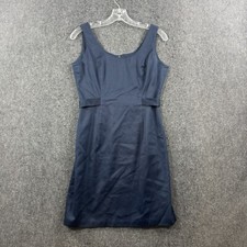 J. Crew Dress Women's 6 Blue Belted Sleeveless Made in Hong Kong