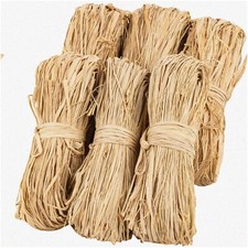 RaffiaWrap Natural Raffia Ribbon: 300g Straw for Florist Bo