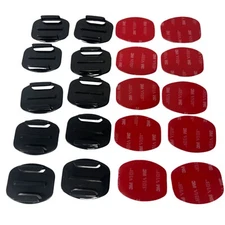 20 pic Helmet accessories flat curved adhesive mount for GoPro hero 3 3+ 4 5 6 7