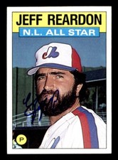 1986 Topps Baseball #711 Jeff Reardon (All-Star) Signed Autograph (No COA)