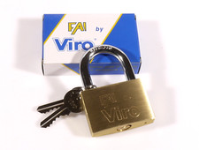 PRL) LUCCHETTO OTTONE 60 mm FAI VIRO BRASS PADLOCK CASE 2 3/8" CADENAS CANDADO