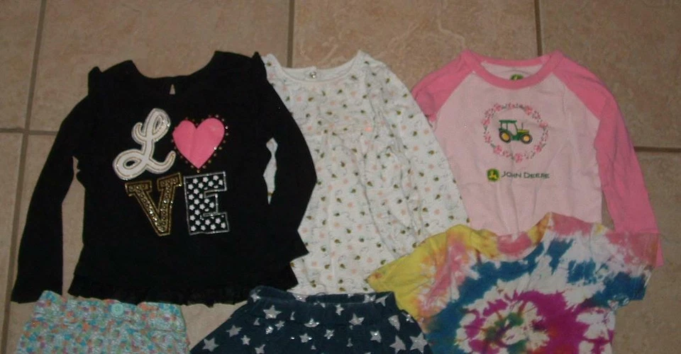 Girls 24M / 2T Skort Shorts & Tee Shirts 8 Pc Mixed Lot JOHN DEERE KOALA KIDS - Image 2 of 3