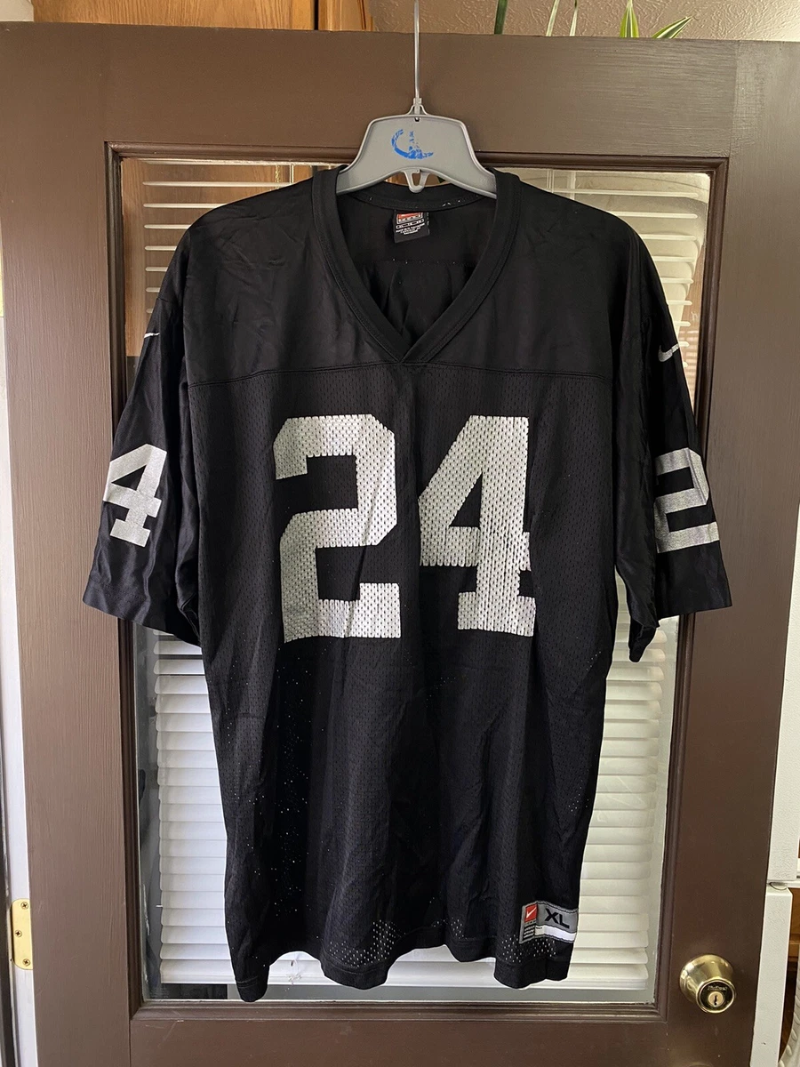 NIKE Men's CHARLES WOODSON #24 OAKLAND RAIDERS Large Jersey Vintage NFL