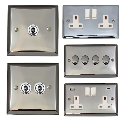 G&H Spectrum poliert Chrom SCW Lichtschalter, Steckdosen, Dimmer, Kippschalter