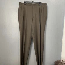Jones New York Pants Men 38 W Brown Wool Unhemmed Classic Career NWTs MSRP $120