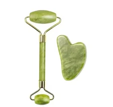 Jade Roller and Gua Sha Set - Guasha Tool for Face - Skin Care Gift Set