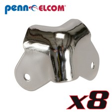 8 Pack Penn Elcom C1824N High Quality Metal Steel Cabinet Corner Nickel 2Leg
