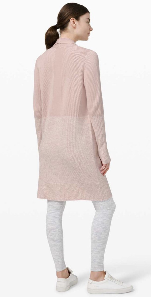 Lululemon Women's Restful Intention Sweater Wrap size Pink
