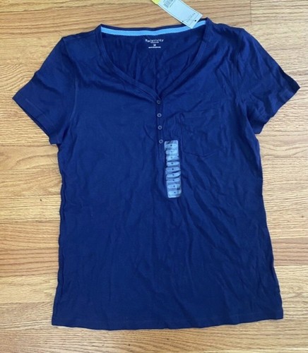 Relativity Intimates Shirt Women’s Medium Blue-Navy Pajama Top Lounge Wear