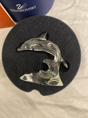 SWAROVSKI Crystal Figurine DOLPHIN On Wave 7644 001 - 190365 | eBay