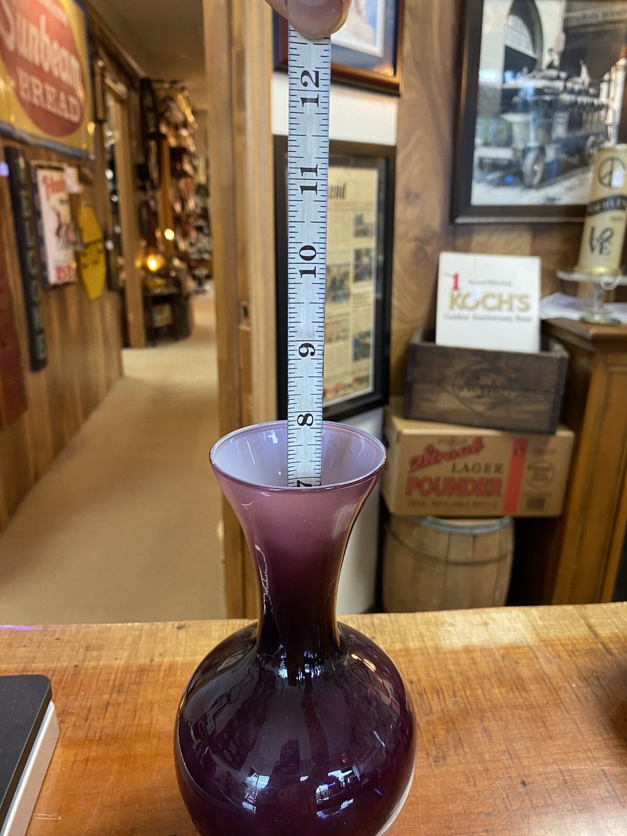 vintage purple vase art glass | eBay
