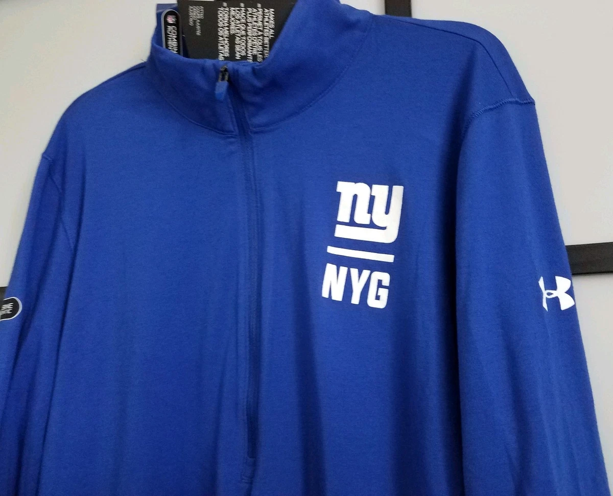 New York Giants Under Armour Royal Blue 1 2 Zip Pullover Jacket
