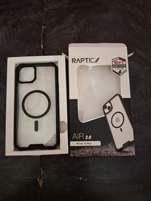 Raptic Air 2.0 Phone Case for Apple iPhone 15 Plus 15+ Clear/Black MagSafe