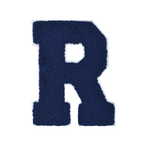4" Navy Blue Varsity Alphabet Letters Chenille Iron-on Patch - Picture 19 of 27