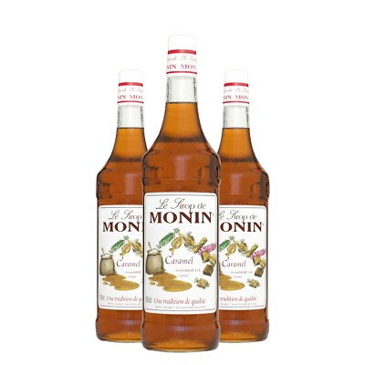 Monin Sirup Caramel, 1,0L, 3er Pack