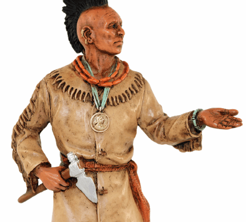 Indianerfigur Black Hawk Häuptling Indianer Fox H 23 cm Tomahawk Limited Edition - Bild 2 von 8