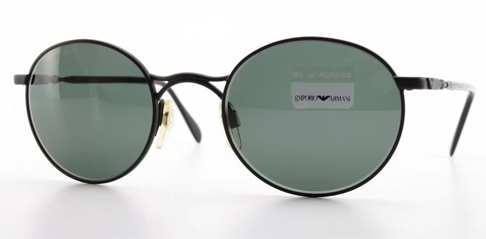 EMPORIO ARMANI Sonnenbrille 059-S 706 Black Metal Vintage Panto Giorgio c1996 - Bild 3 von 4