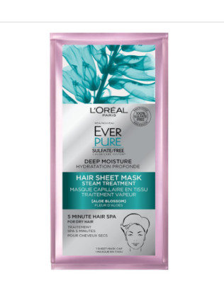 L'Oreal Ever Pure Hair Sheet Mask Steam Treatment Nourish Your Hair