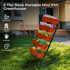 5 Tier Vertical Raised Garden Bed Vegetable Planter Box Outdoor Indoor