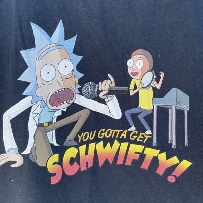 Rick Morty T Shirt Black Short Sleeve You Gotta Get Schwifty