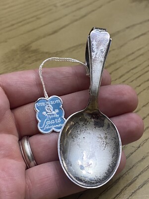 Vintage ANTIKER SAART BROTHERS STERLINGSILBER LÖFFEL großer Anhänger 925