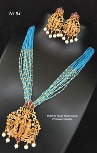Indian Jewelry Necklace Set Gold Plated 