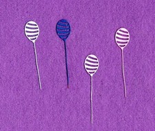BALLOONS  3 die cuts scrapbook cards