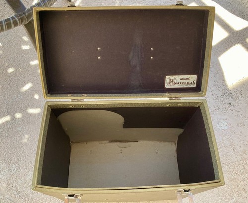 VTG Platter Pak Handled Storage Box 12" LP Records Carrying Case with Dividers - Picture 4 of 5