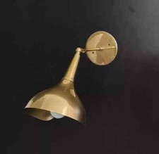 Antique 1 Piece raw brass stilnovo style wall lamp Mid century light wall sconce