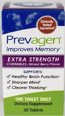 Prevagen Extra Strength 30 Count - 20mg Mixed Berry Flavored Chewables