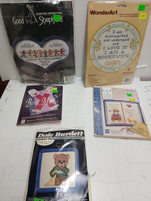 Designs For The Needle Book of Stitches And 4 Others - 5 Total Pieces Huge Lot