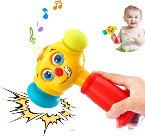 Musical Baby Hammer Toy, Light-Up Sound Play for Toddlers 12-18 Months - Afbeelding 1 van 8