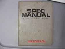 Honda Factory Spec Manual 1988-1991 Models