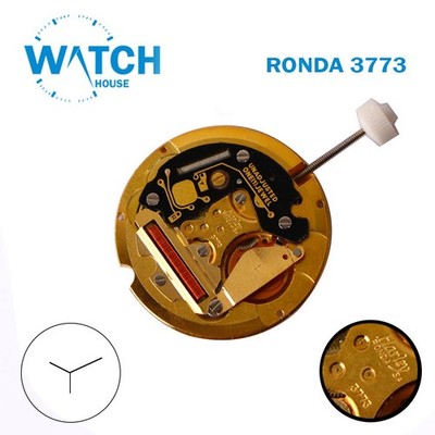 Ronda 3773 Harley - Uhrwerk Swiss Made - 1 Jewels - ohne Scheibe - 3 Zeiger.
